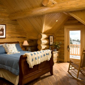 Log Home Bedrooms - Gallery | MontanaLogHomes.com : Montana Log Homes