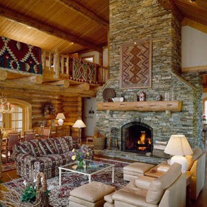 Log Home Great Rooms | MontanaLogHomes.com : Montana Log Homes