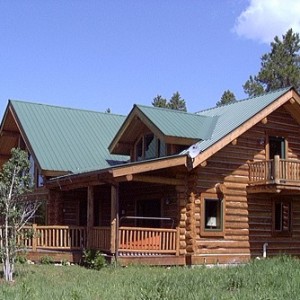 Chink Style log home exterior