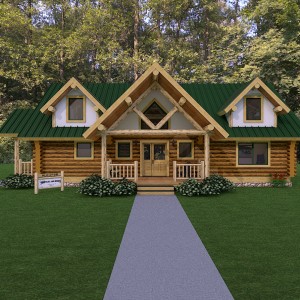 Log home rendering
