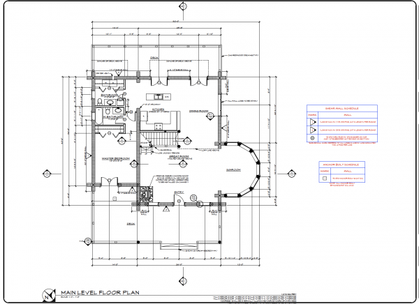 Floor plan custom design for log home